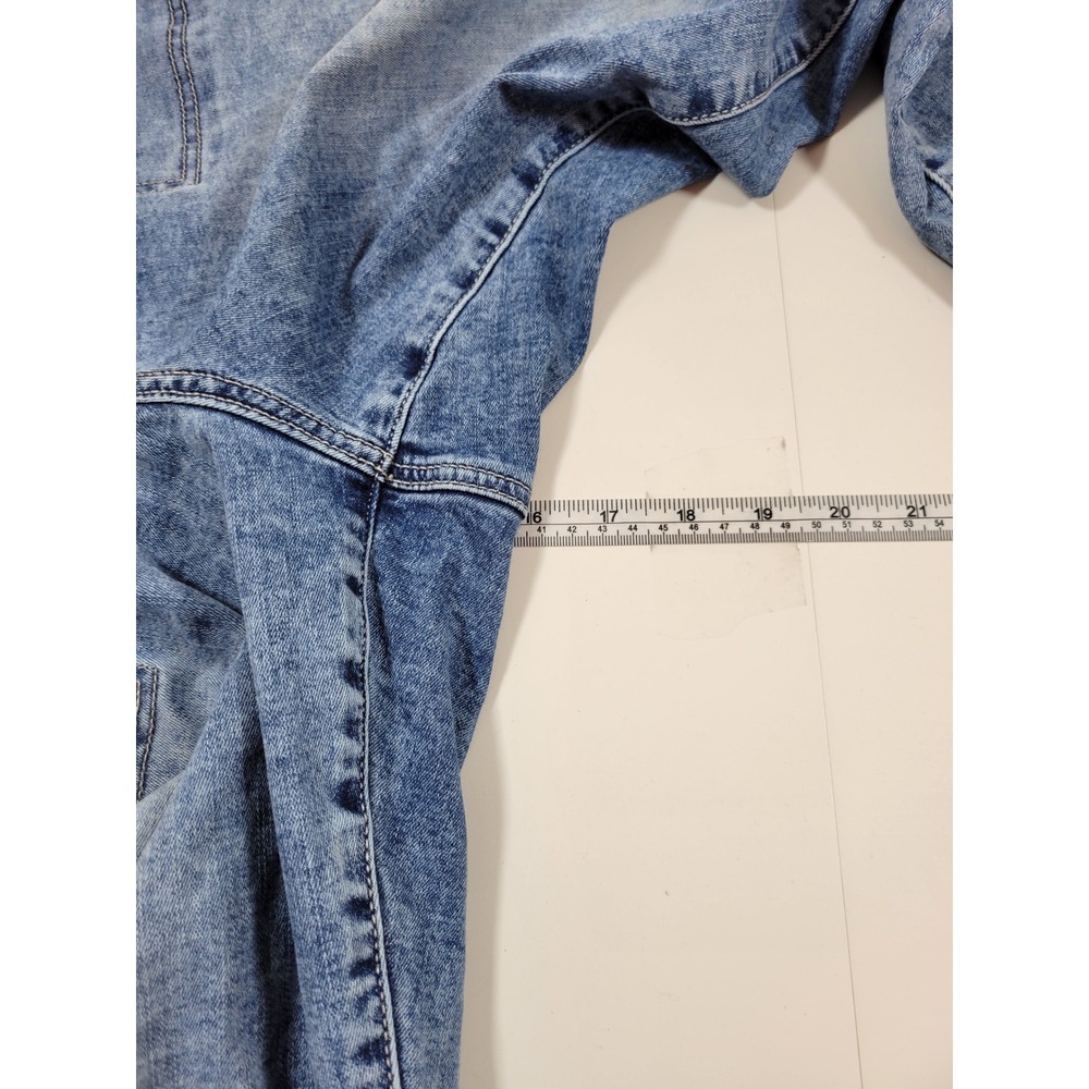 Torrid Jogger Jeans Womens 20R Blue Excellent Acid Wash Utility Stretch Denim - Picture 5 of 9